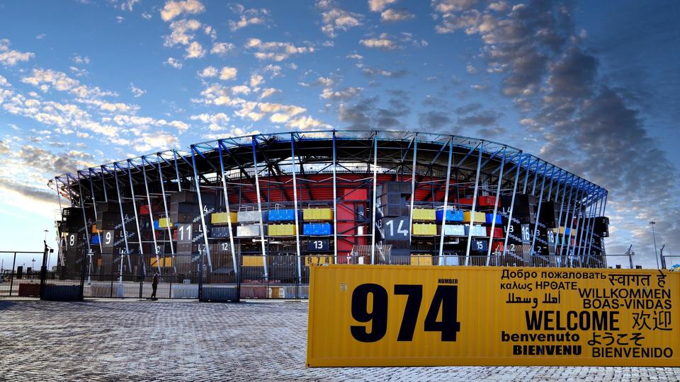 Fans arrive at Stadium 974 for Portugal's opening match at the World Cup