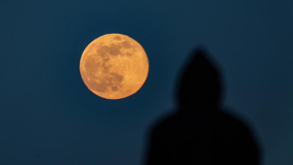 Full 'Snow Moon' lights up Tehran skies