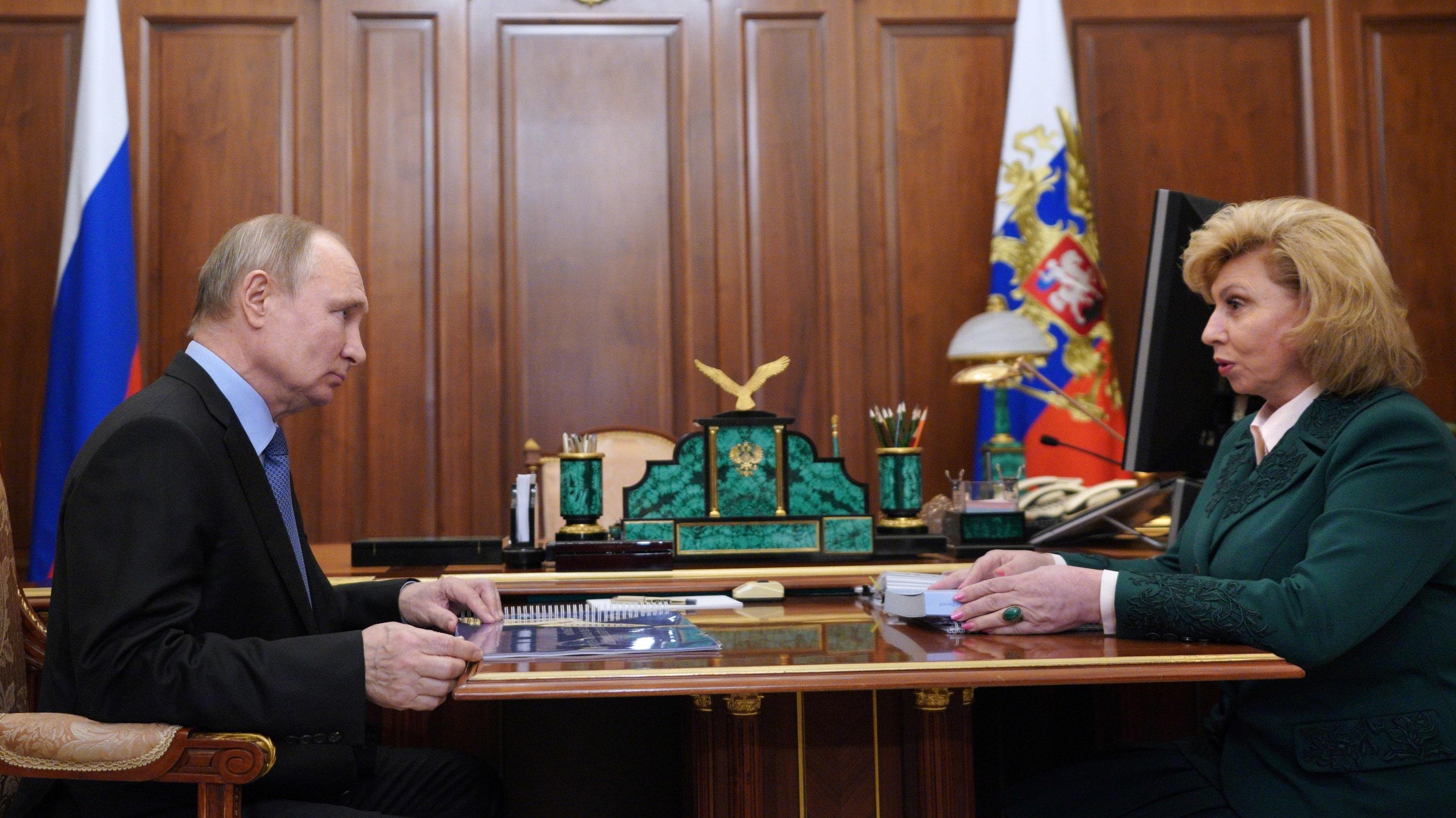 ?  Live: REFEED: Putin meets with Commissioner for Human Rights Moskalkova