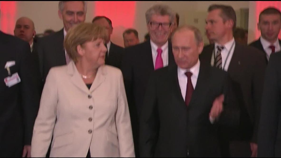 Germany: Merkel and Putin treated to dance performance for Hannover Messe opening