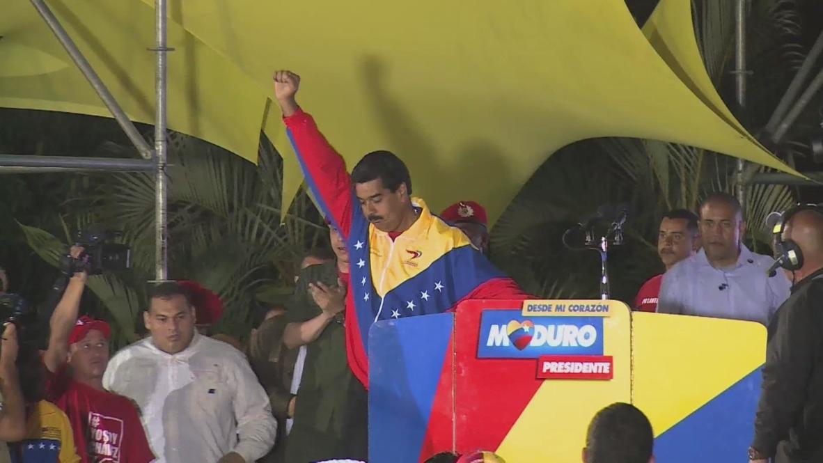 Venezuela: Maduro welcomes election victory with supporters