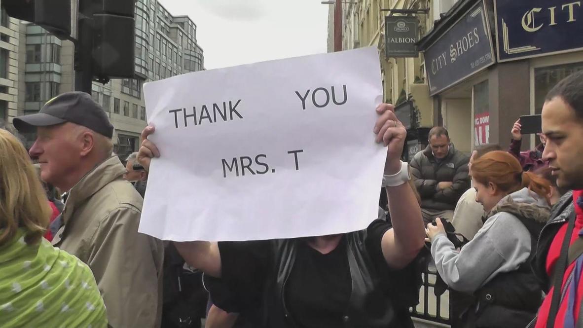 UK: Tensions erupt at Thatcher's funeral
