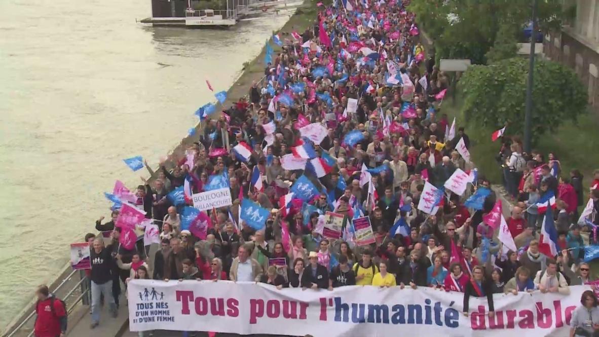 France: Wave of anti-gay marriage protesters flood Paris