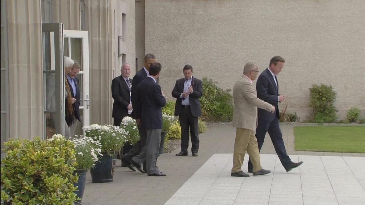 UK: Leaders walk the grounds at the G8 summit