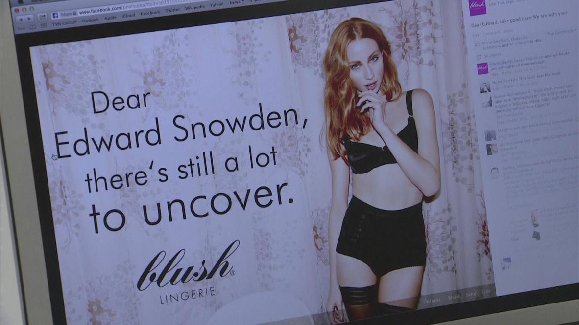 Germany: Lingerie brand, Blush, has new muse- Edward Snowden