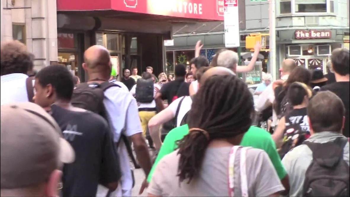 USA: New Yorkers march on Times Square for Trayvon Martin justice