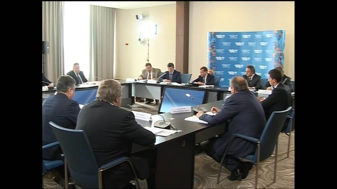 Russia: Medvedev positive about progress of Sochi Olympic venues
