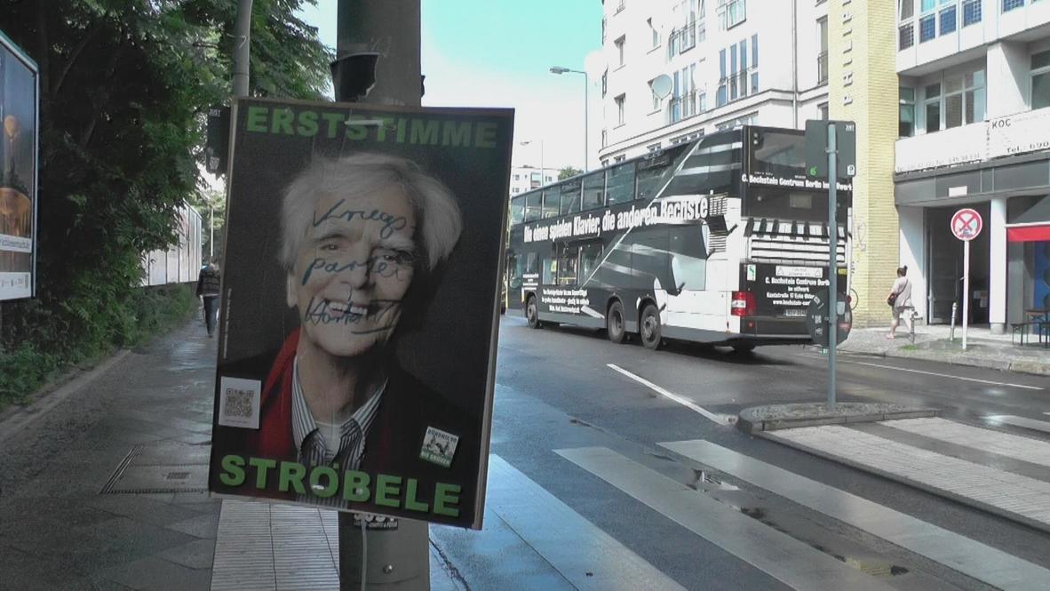 Germany: Federal election opponents deface candidate posters