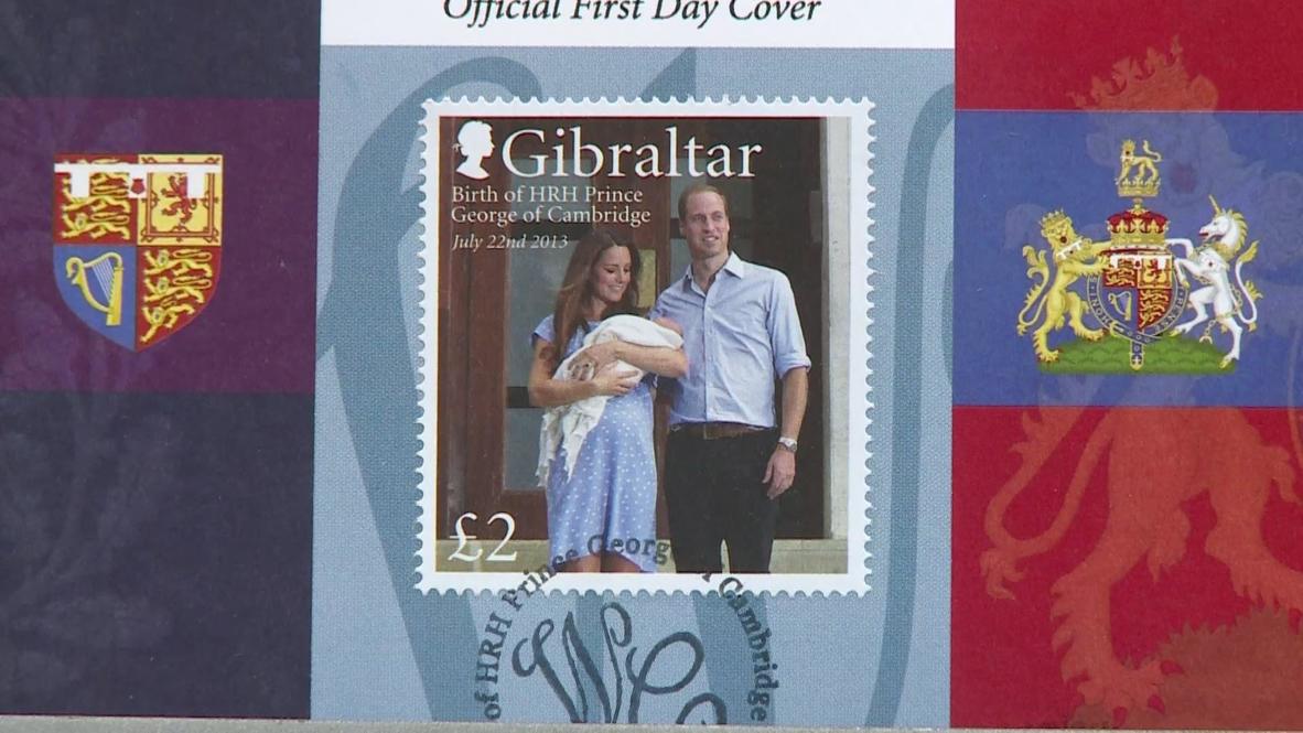 UK: Gibraltar issues world's first Prince George stamp
