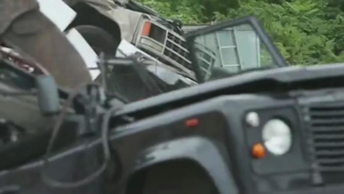USA: Illegally altered Landrover captured and crushed