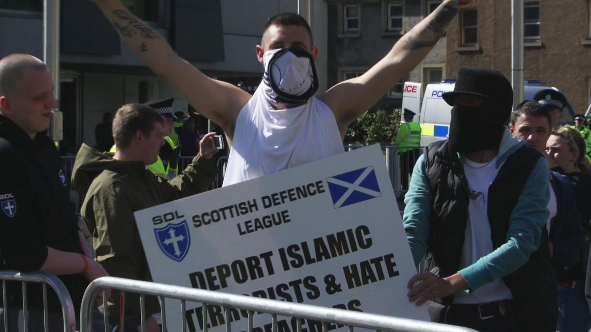 UK: SDL march met by counter protest in central Edinburgh