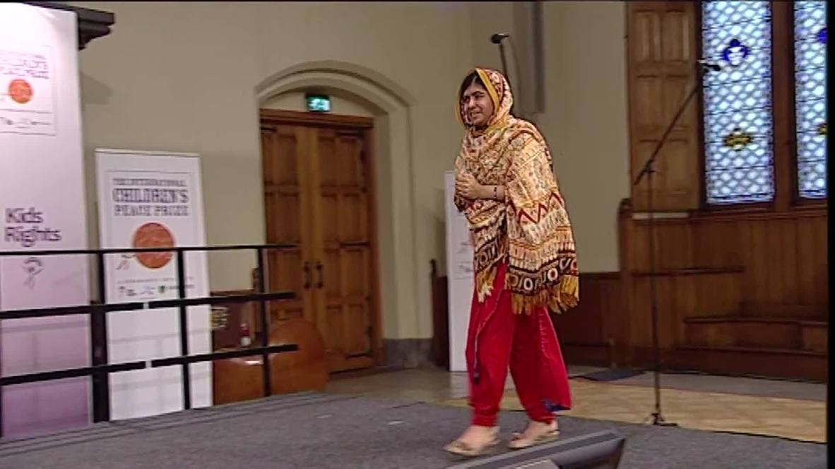 Netherlands: Malala, shot in head by Taliban, wins Children's Peace prize