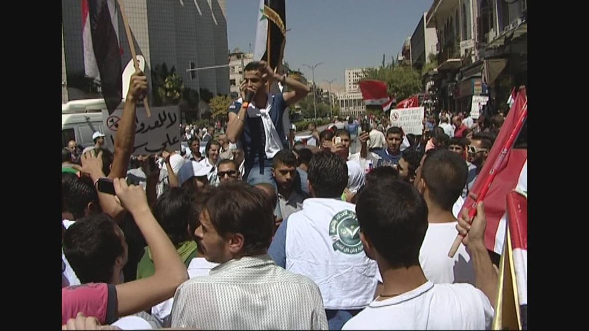 Syria: Syrian youth rally against proposed US strike