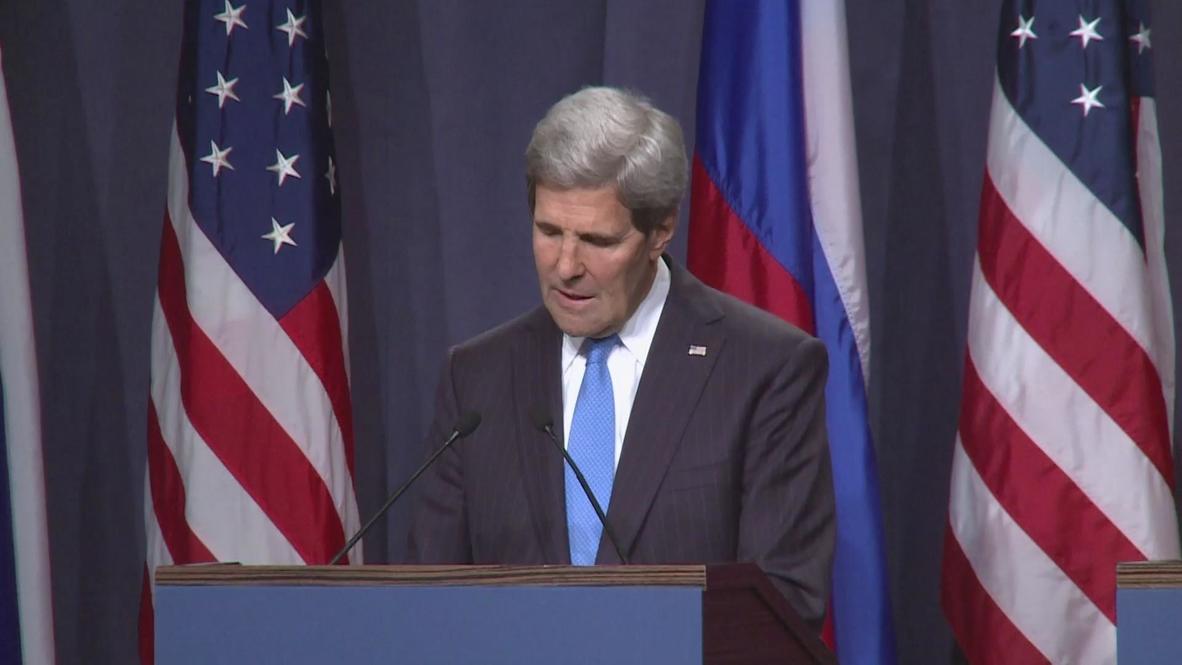Switzerland: 'Words of Syrian regime not enough' - Kerry
