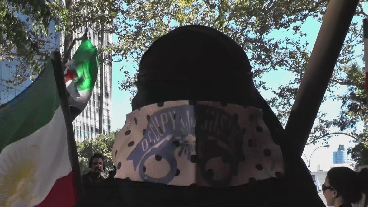 USA: Protest against Iranian president takes over NYC