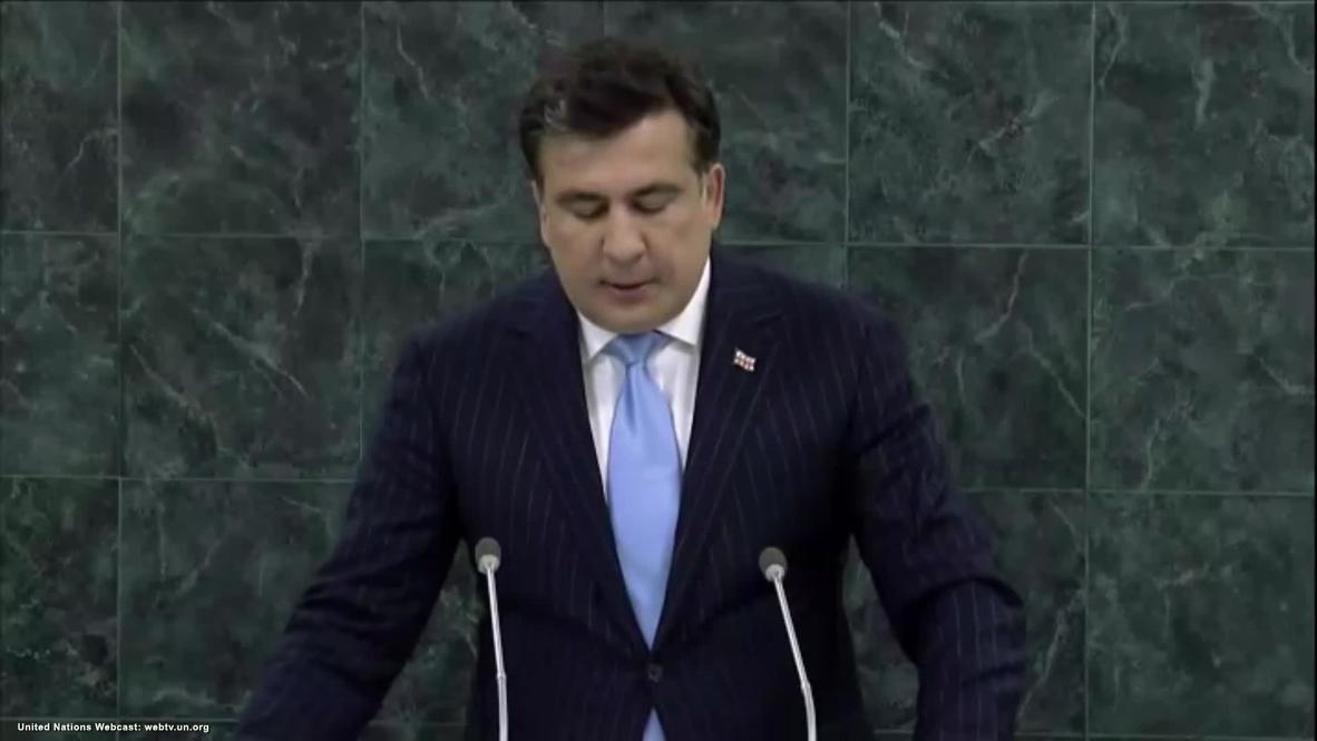 USA: Russian delegation walks out of Georgian President's UN speech