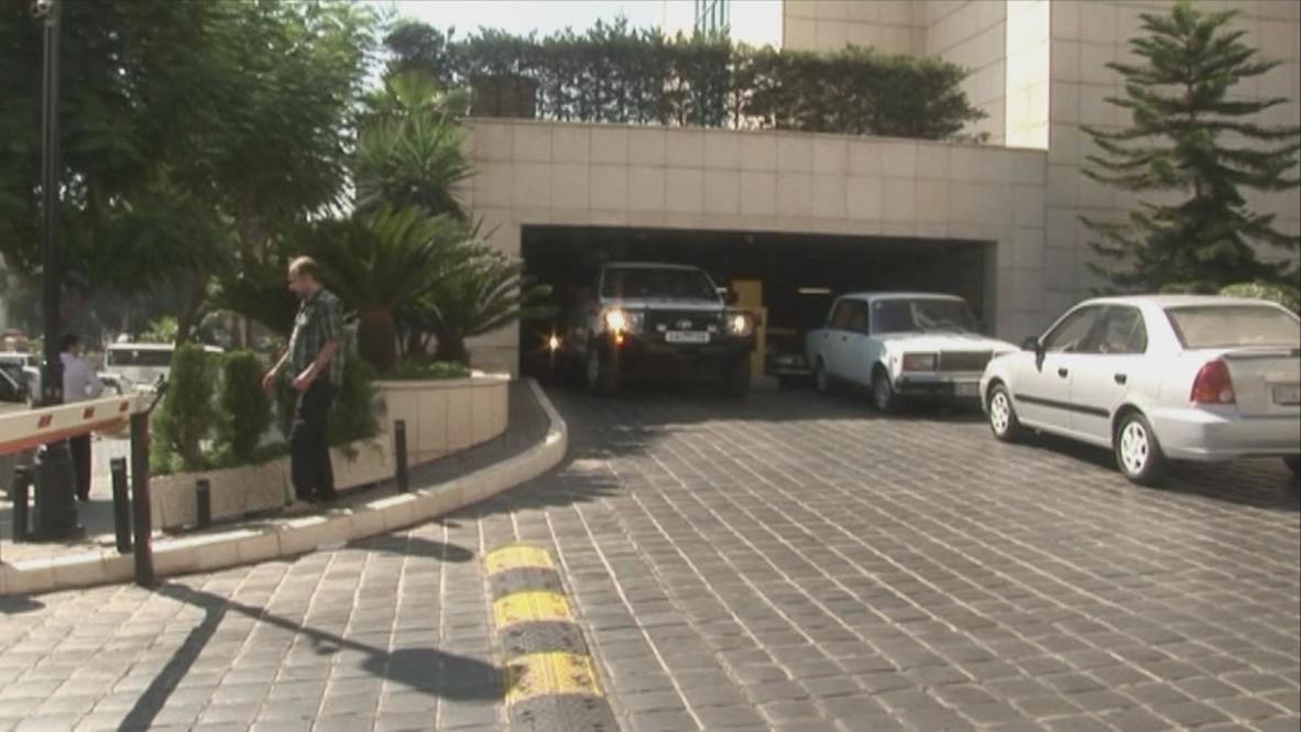 Syria: UN inspectors depart Four Seasons hotel