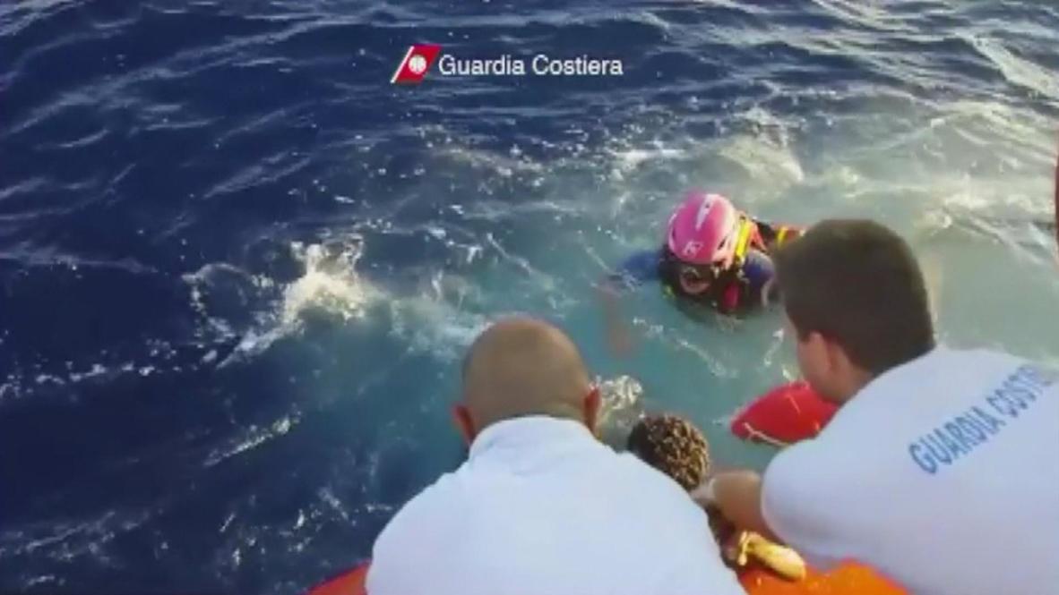 Italy: African migrants rescued after Lampedusa boat disaster