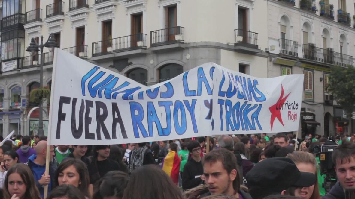 Spain: 'We are the revolution': students protest education cuts