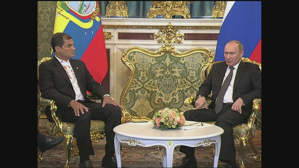 Russia: Putin and Correa talk business