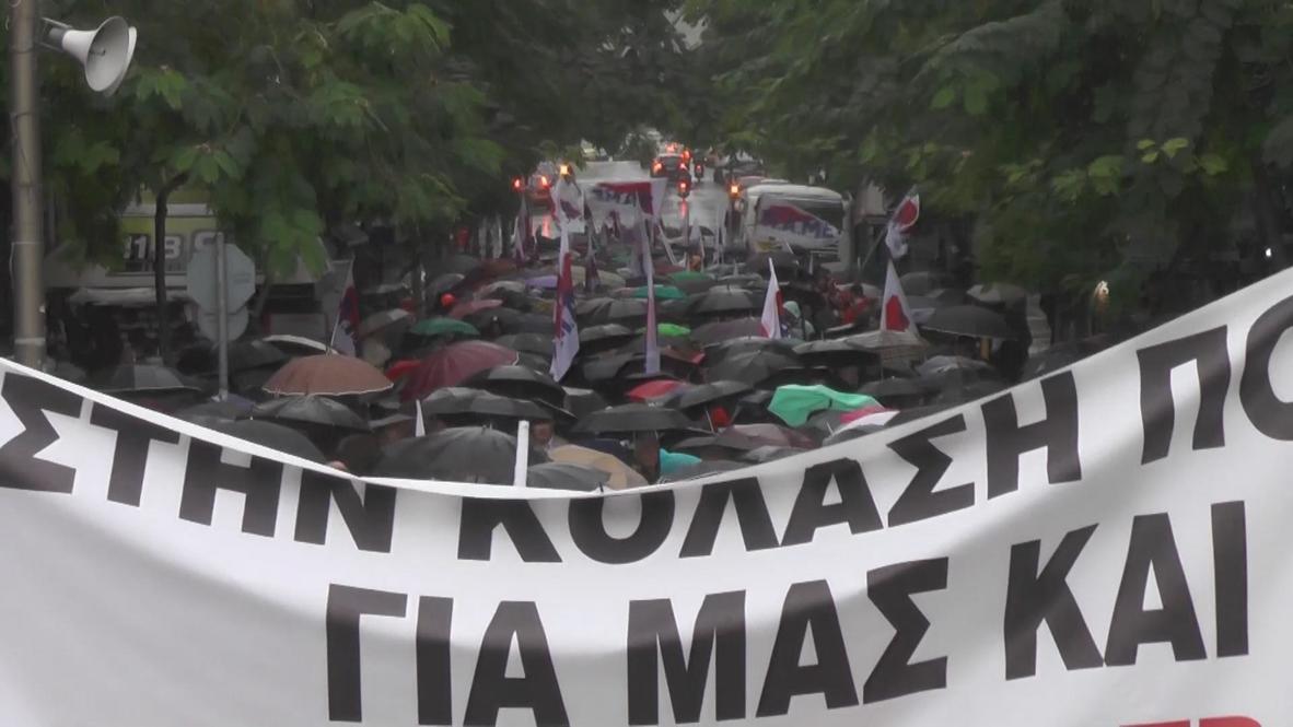Greece: Thousands march against austerity