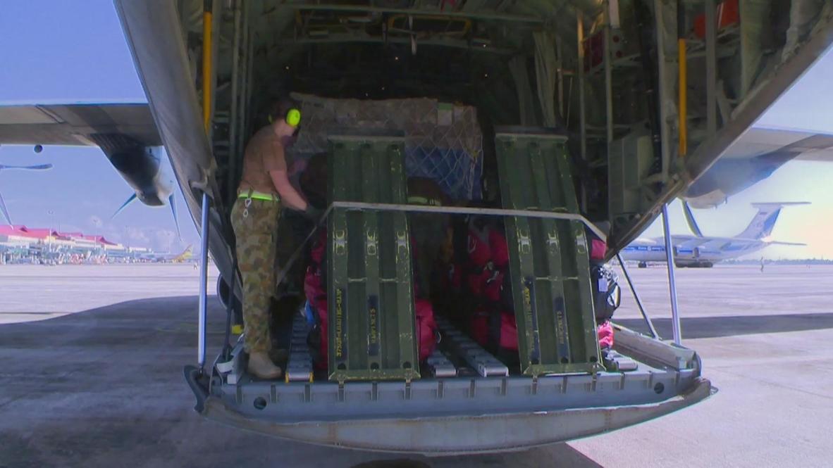 Philippines: International aid work underway at Cebu airbase in wake of typhoon