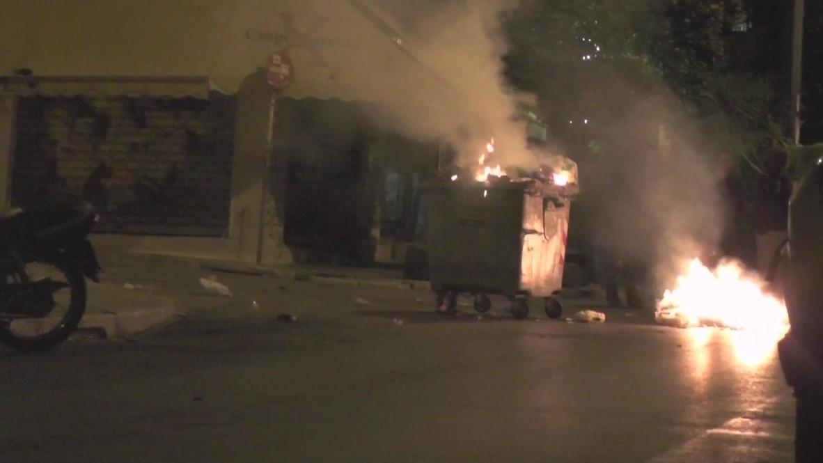 Greece: Riots break in Athens following protest and celebration