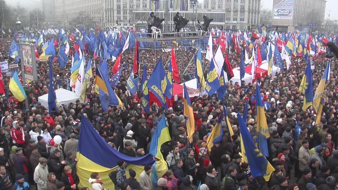 Ukraine: Kievans rally for EU association agreement