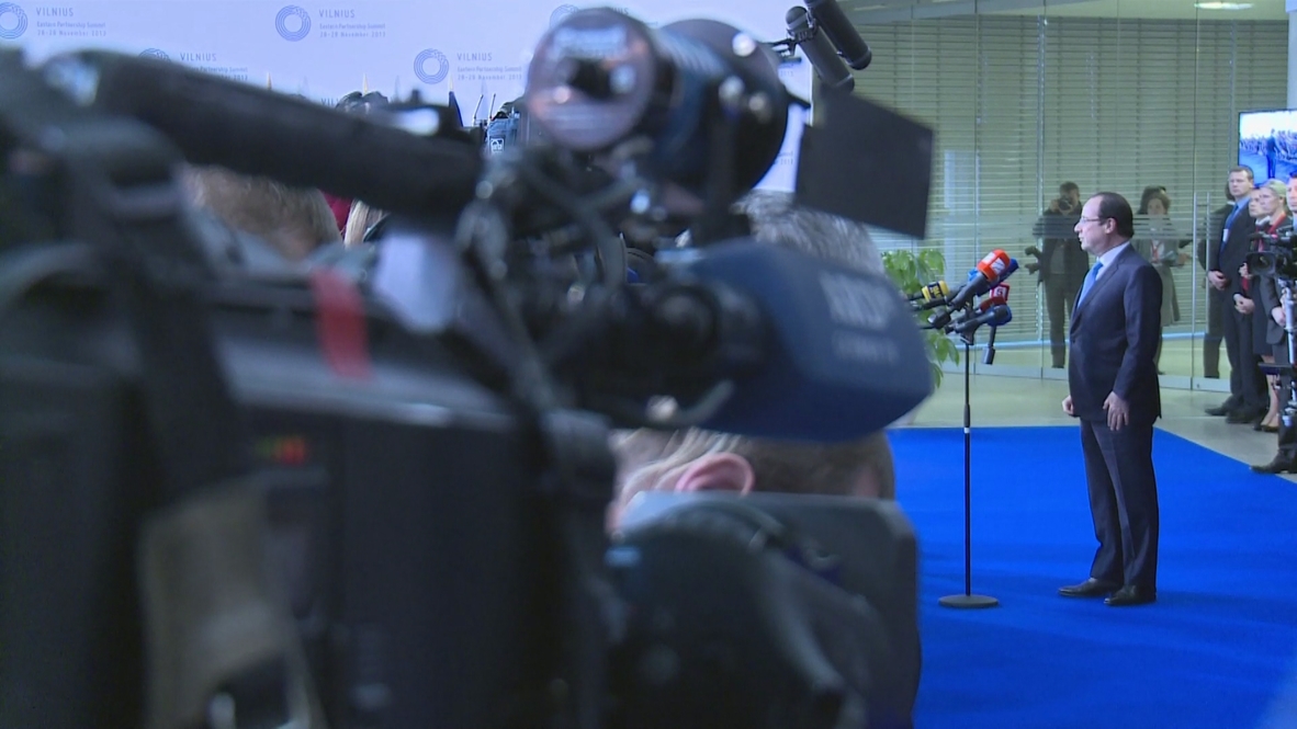 Lithuania: Hollande arrives at second day of Vilnius summit
