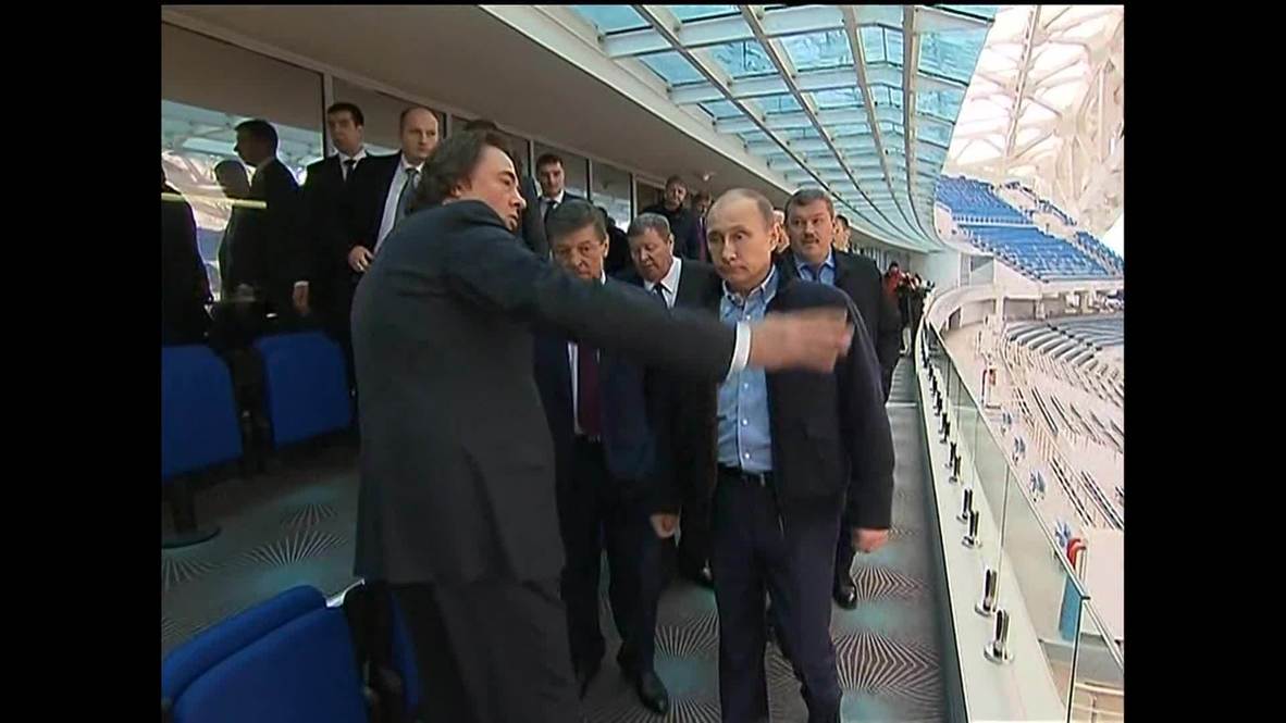 Russia: Putin visits Fisht Olympic Stadium ahead of Sochi 2014