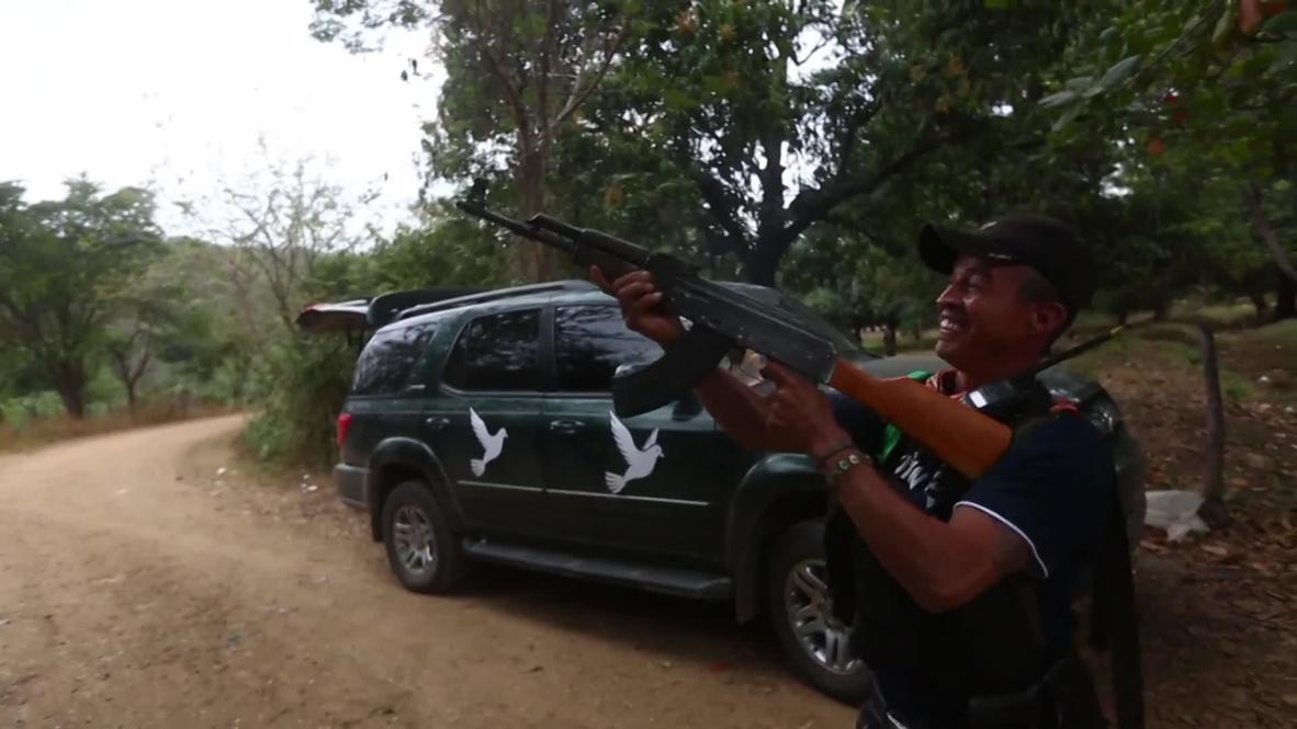 Mexico: Self-defence movement brandishes AK-47s for vigilante training *EXCLUSIVE*