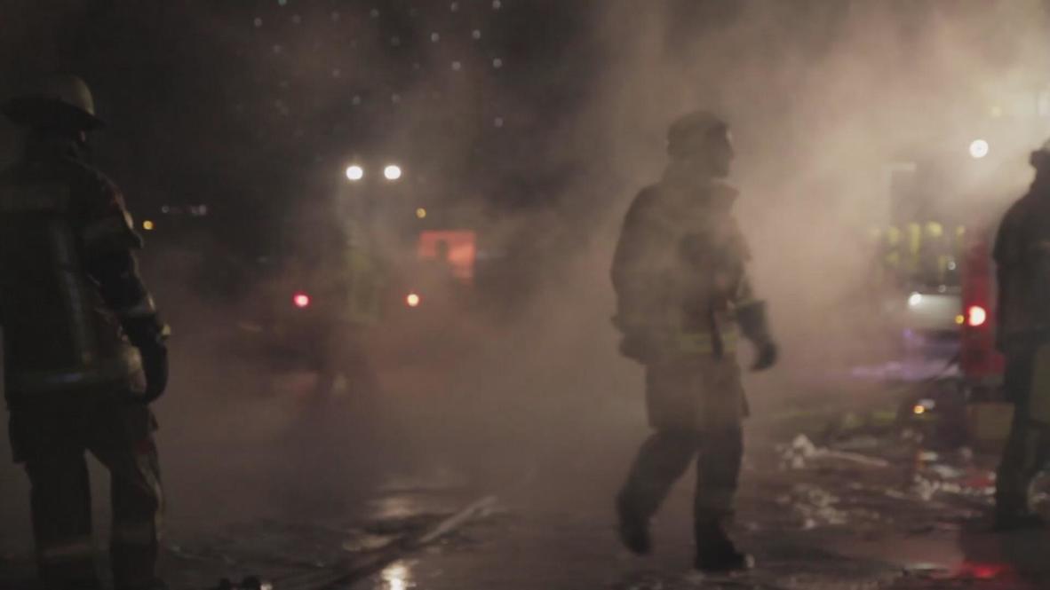 Germany: Netto burnt to a cinder in Berlin's famous Kreuzberg district