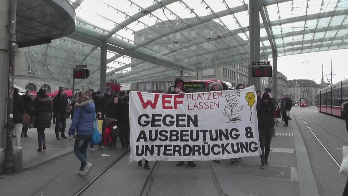 Switzerland: 'Smash the WEF' protesters yell as Davos ends