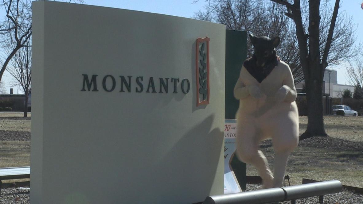 USA: Humans and giant mutant rat arrested at anti-Monsanto rally
