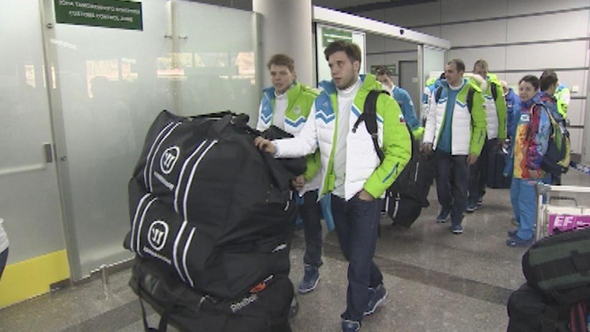 Russia: Slovenian Olympic team arrive in Sochi
