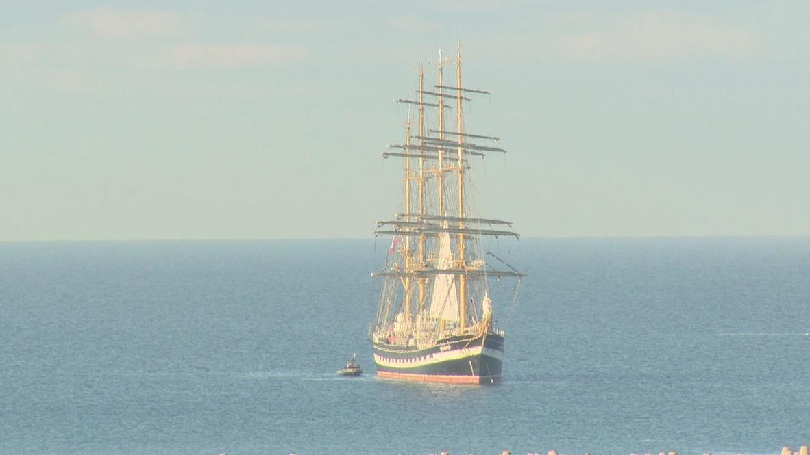 Russia: Legendary Kruzenshtern tall ship docks at Sochi