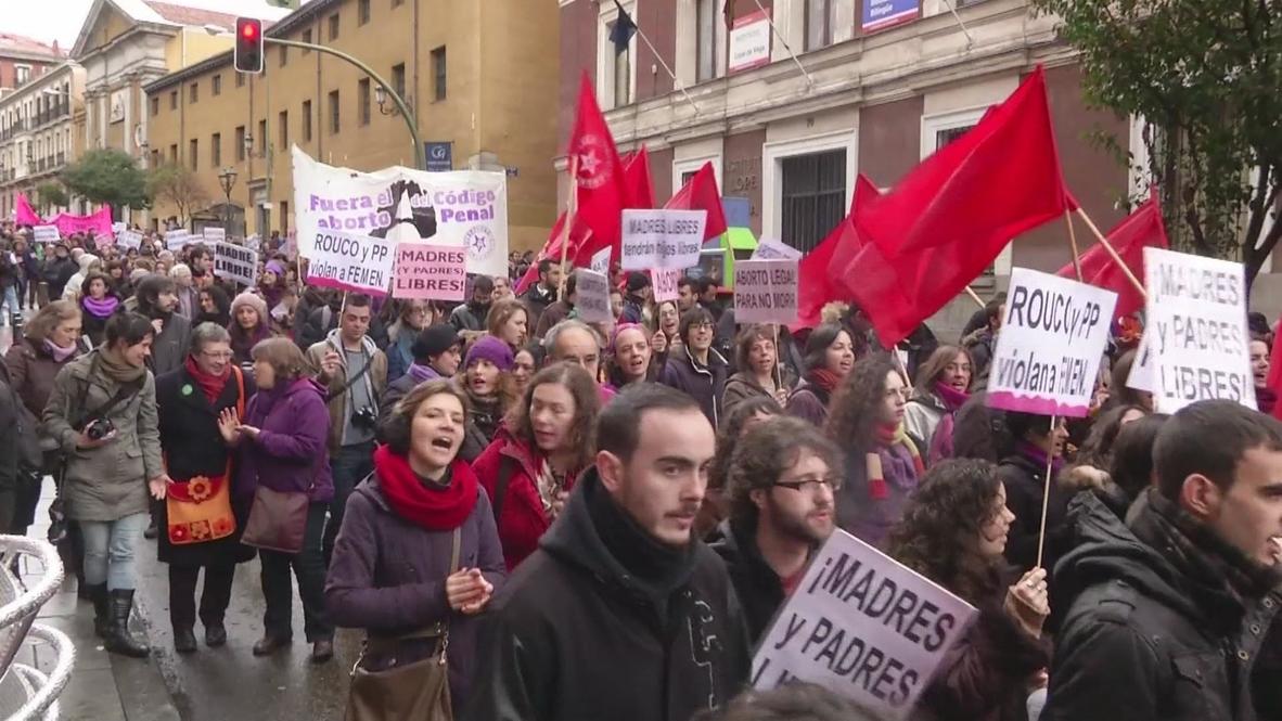 Spain: New abortion law sparks mass protest in Madrid