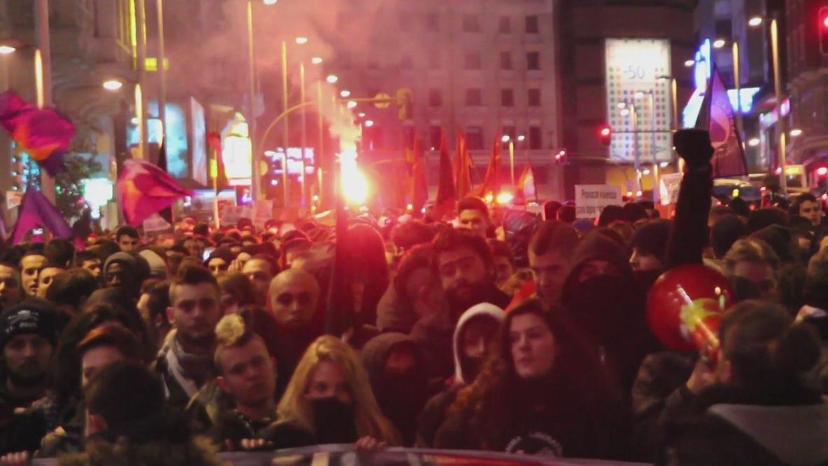Spain: Madrid's streets burn as thousands protest "state repression"