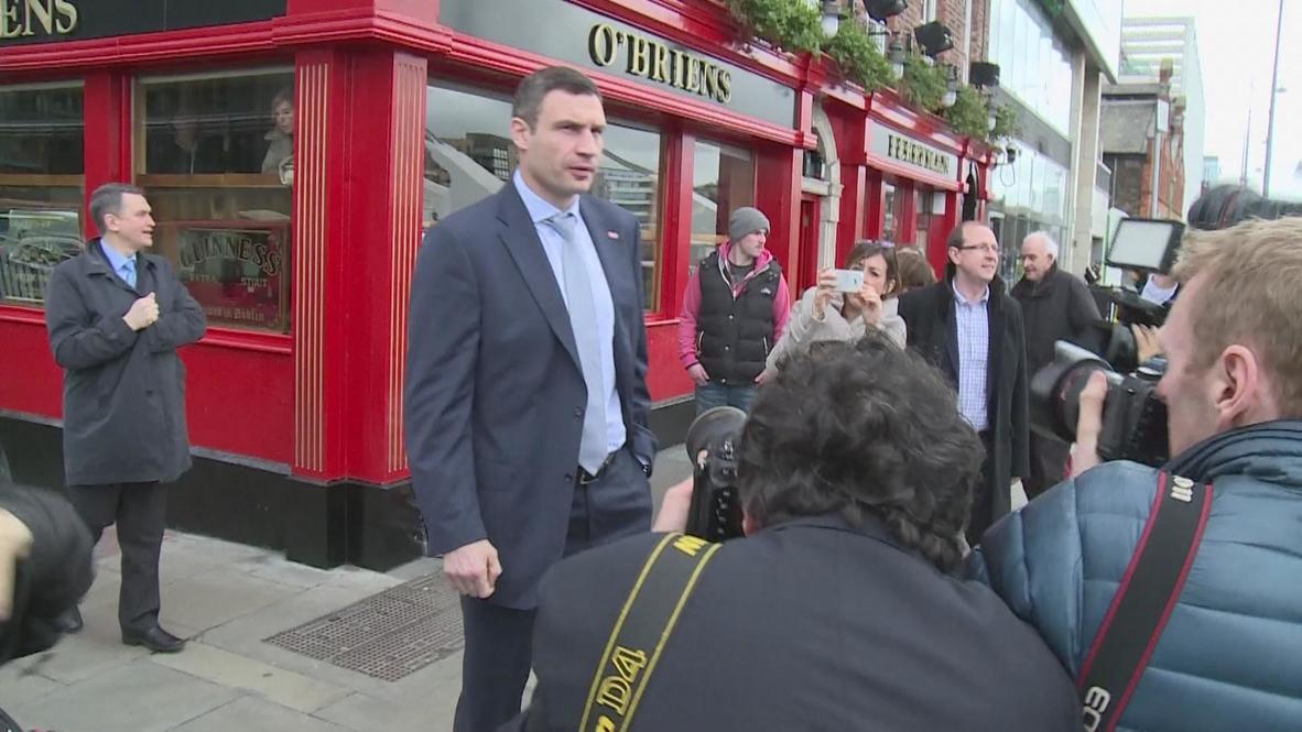 Ireland: Klitschko hopes for Crimea solution 'without blood'