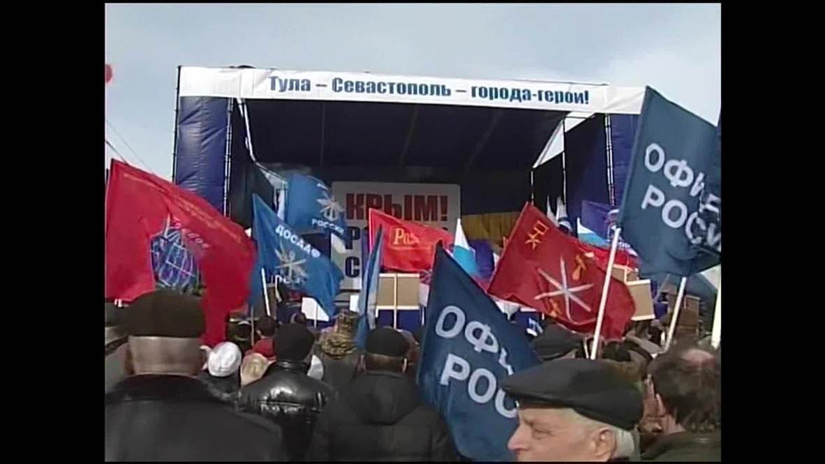 Russia: Thousands turn out supporting a Russian Crimea in Tula