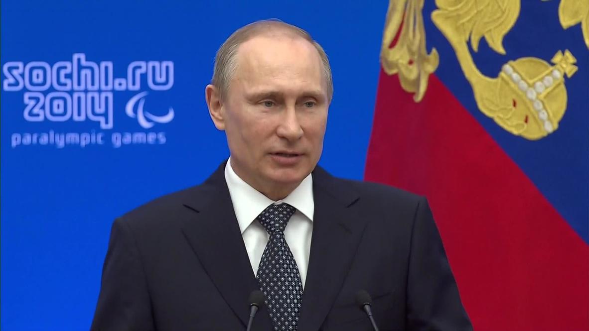 Russia: Putin lauds Russian Paralympic success