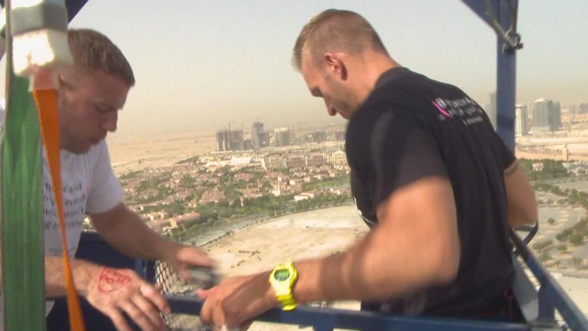 UAE: 106 bungee jumps in 14 hours ... and counting - New Guinness Record set