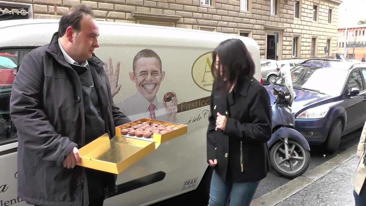 Italy: Baker switches from vanilla to chocolate for Obama