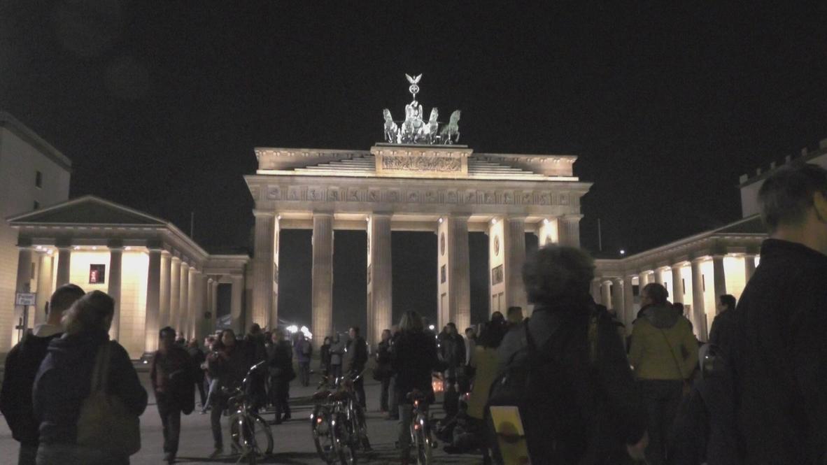 Germany: Berlin's iconic Brandenburg Gate celebrates Earth Hour