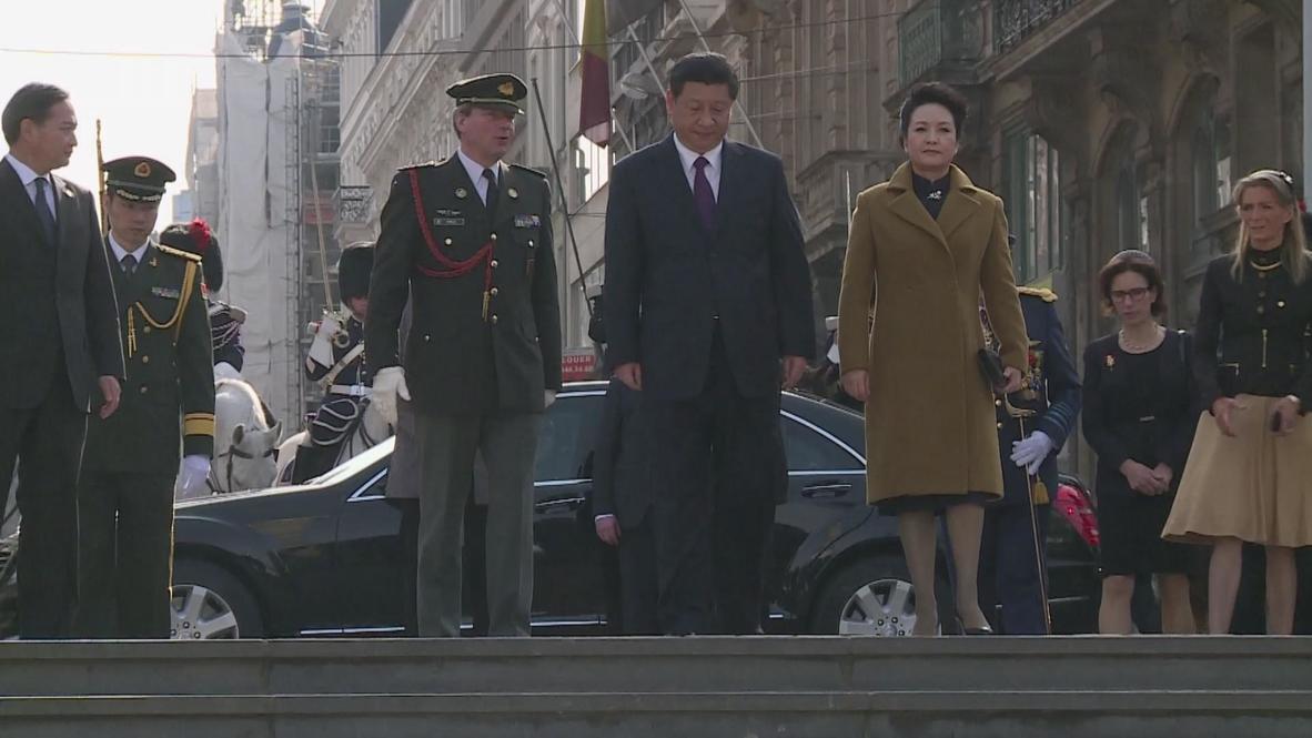 Belgium: Xi Jinping pays respects to fallen soldiers