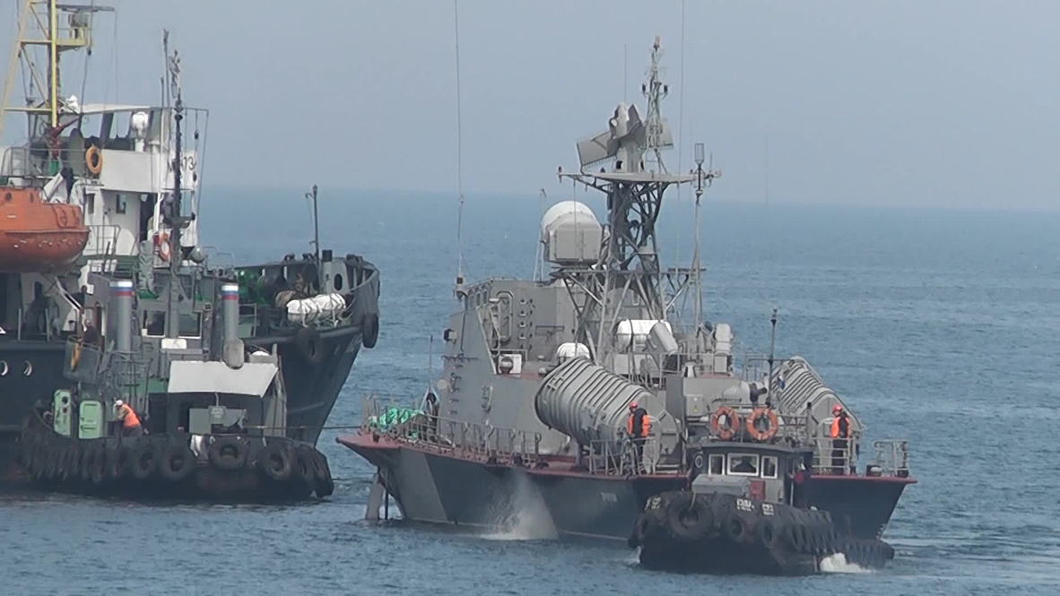Russia: Ukrainian missile boat Pryluky towed away from Crimea