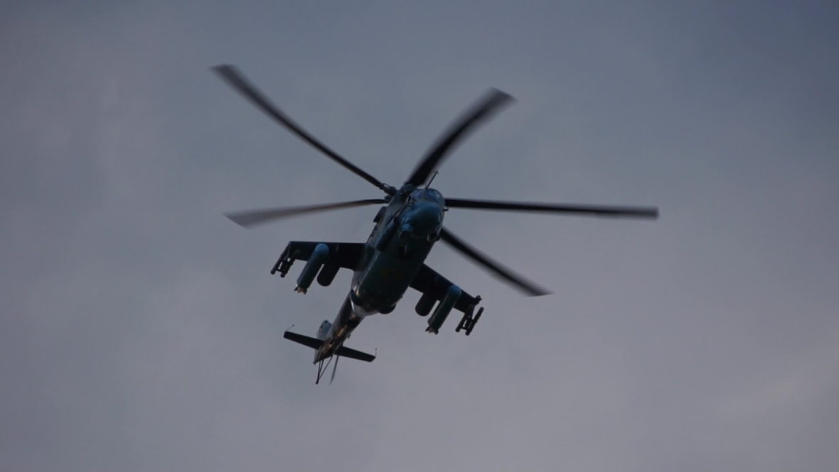 Ukraine: Helicopters rule the skies over crisis zone