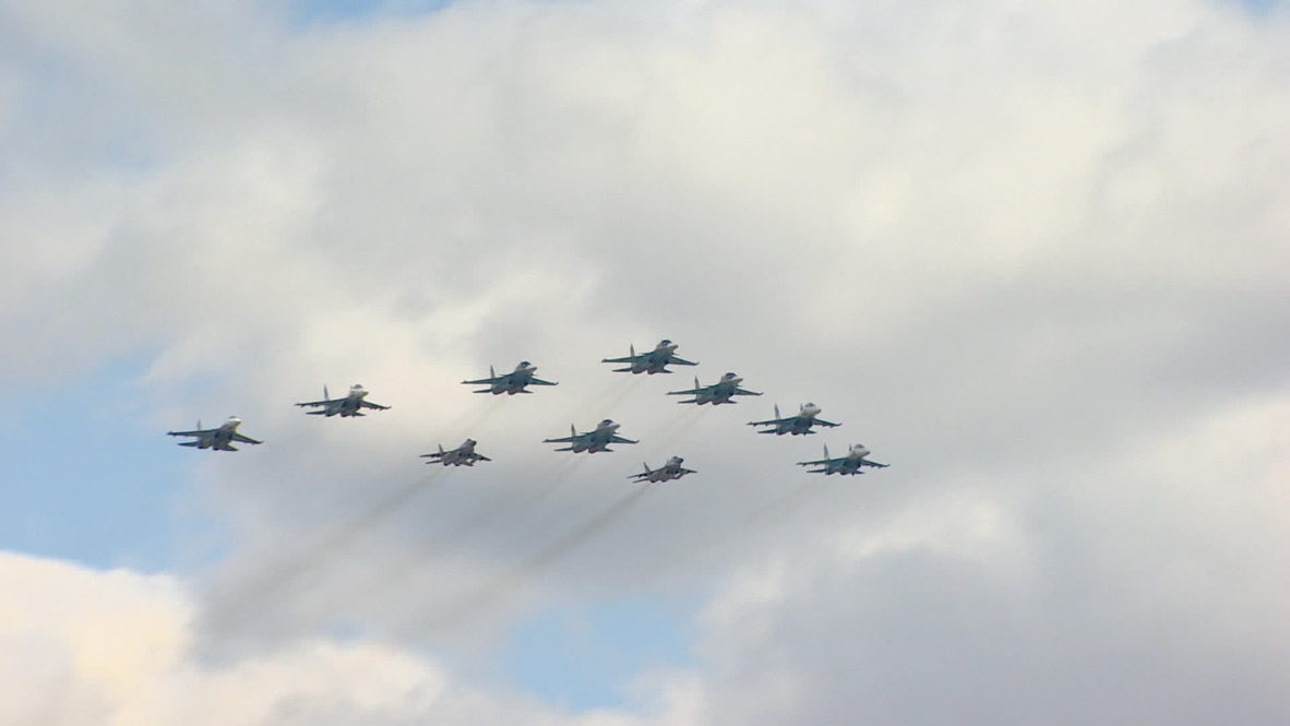 Russia: Airborne military might takes flight over Red Square