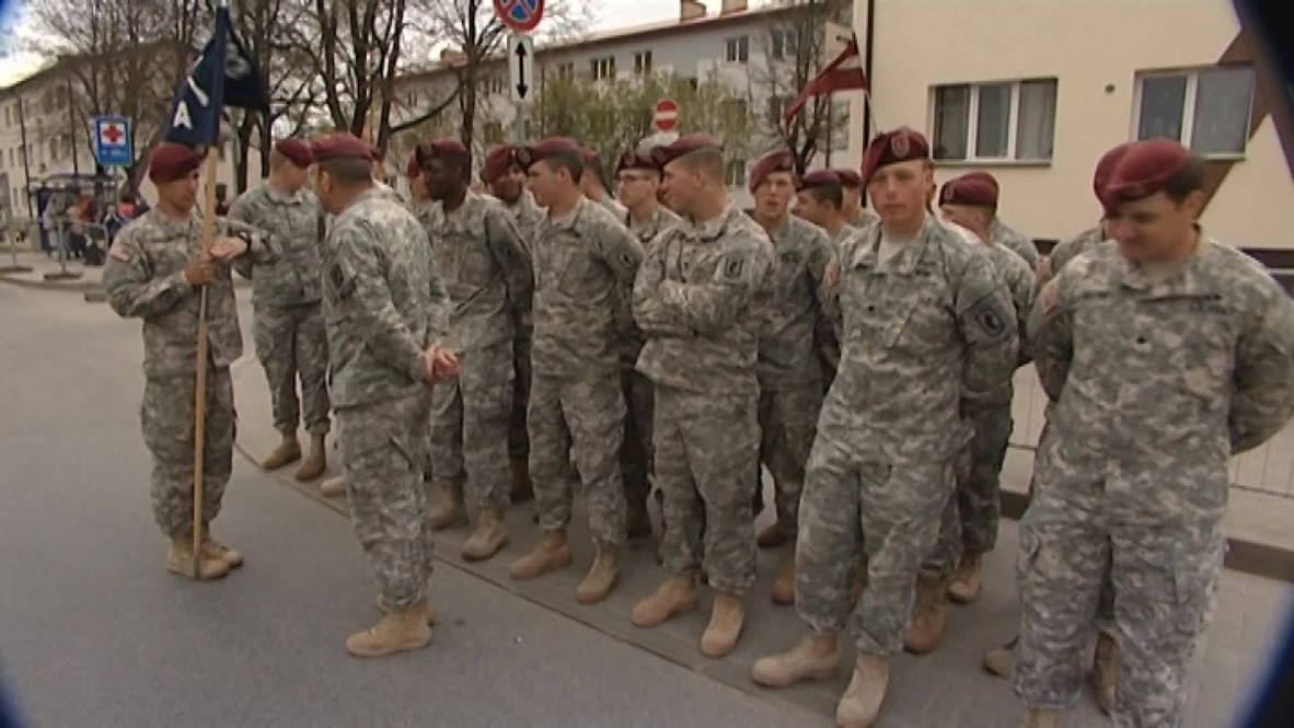 Latvia: US troops participate in Latvian independence march