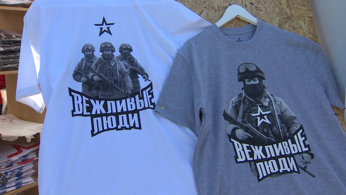 Russia: T-shirts depict ‘Polite People’ of the Russian Army